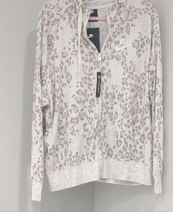 Nike White Cream Long Sleeve Buttoned Hoodie